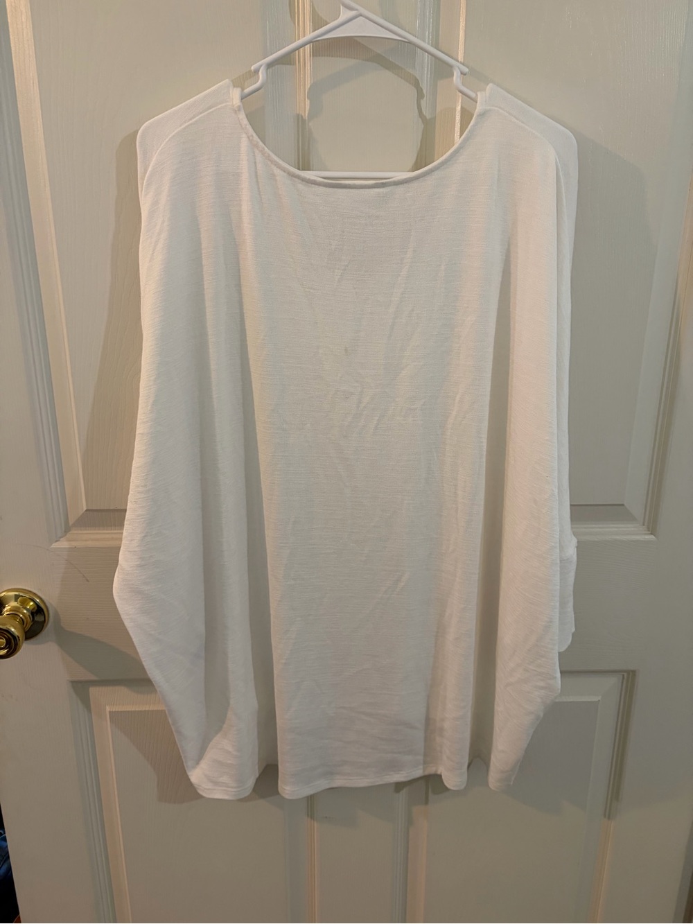 Market & Spruce White Tunic Top XXL High Low Hem 3/4 Sleeve - Picture 2 of 3
